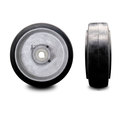 Service Caster 6" x 3" Rubber Tread on Cast Iron Keyed Drive Wheel - 20mm Bore - SCC-RSS630-20MM-KW-2SS